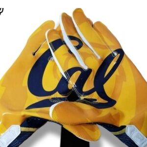 Nike Yellow and Blue Men's Gloves Medium